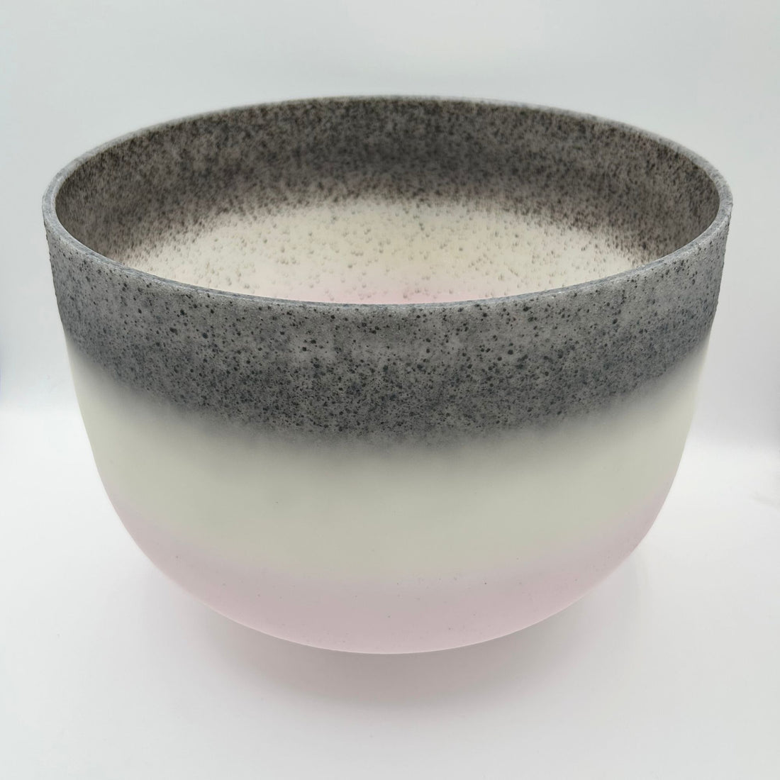 Citrine + Morganite + Obsidian Alchemical Fusion Gemstone Quartz Crystal Singing Chakra Bowl designed by Dr. Paul Hubbert for Sound Healing