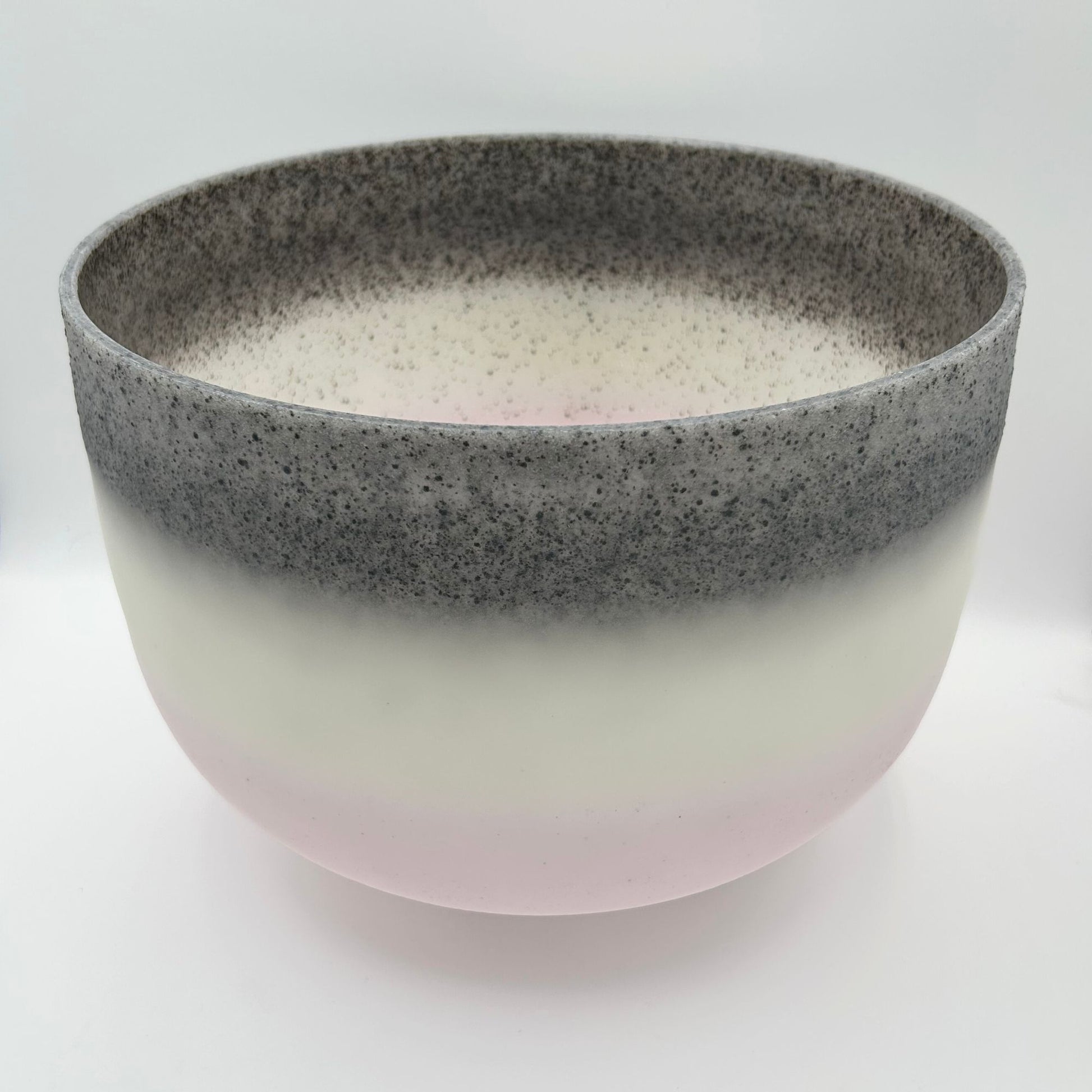 Citrine + Morganite + Obsidian Alchemical Fusion Gemstone Quartz Crystal Singing Chakra Bowl designed by Dr. Paul Hubbert for Sound Healing