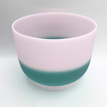Emerald + Morganite + Sapphire Alchemical Fusion Gemstone Quartz Crystal Singing Chakra Bowl designed by Dr. Paul Hubbert for Sound Healing