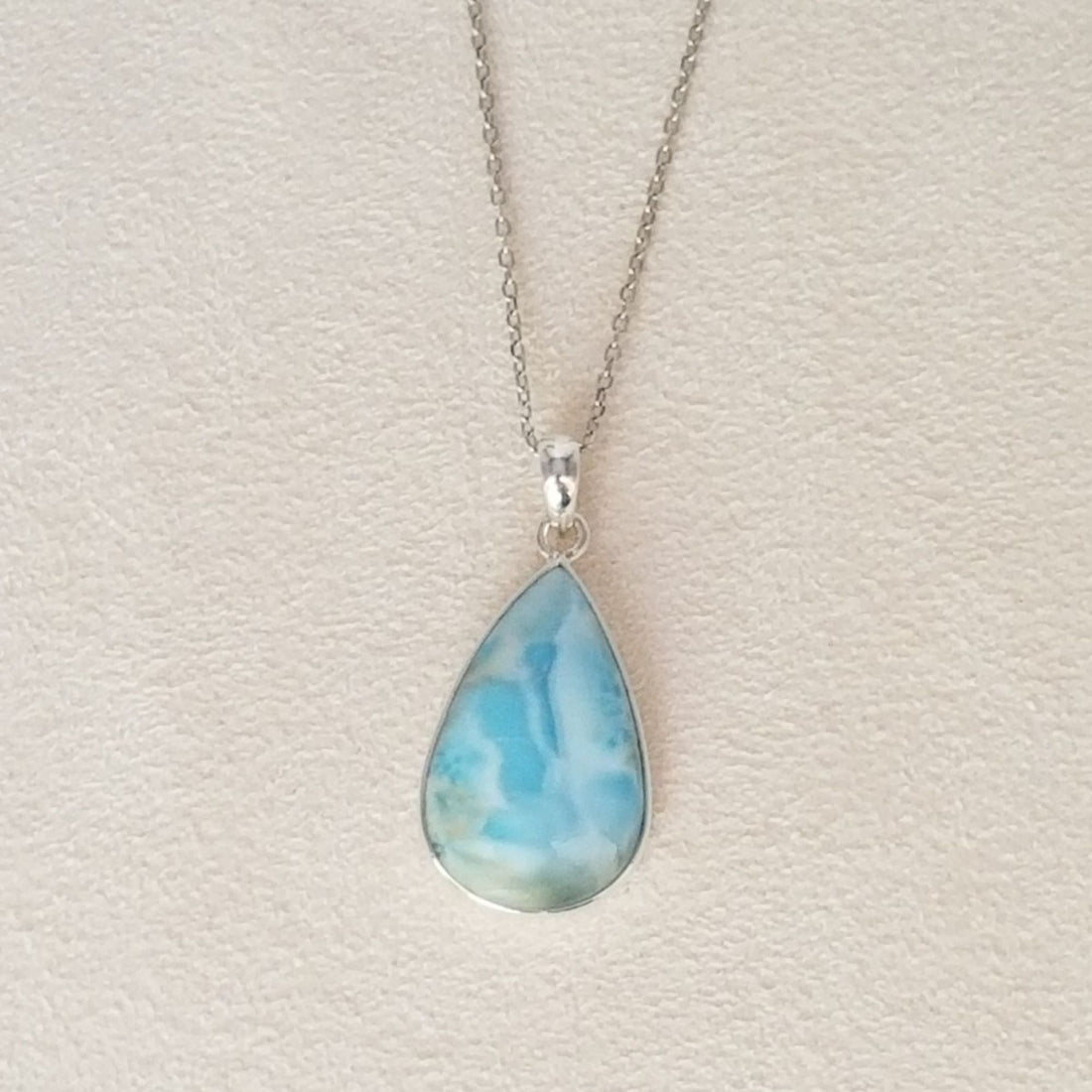 Larimar Tear Drop Pendant