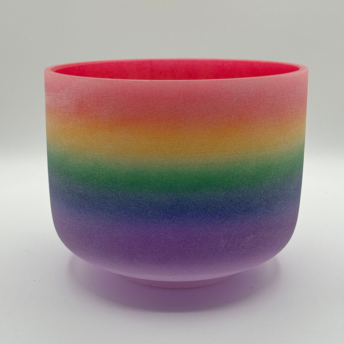 Rainbow Gemstone Quartz Crystal Singing Bowl designed by Dr. Paul Hubbert for Sound Healing Chakra Balance