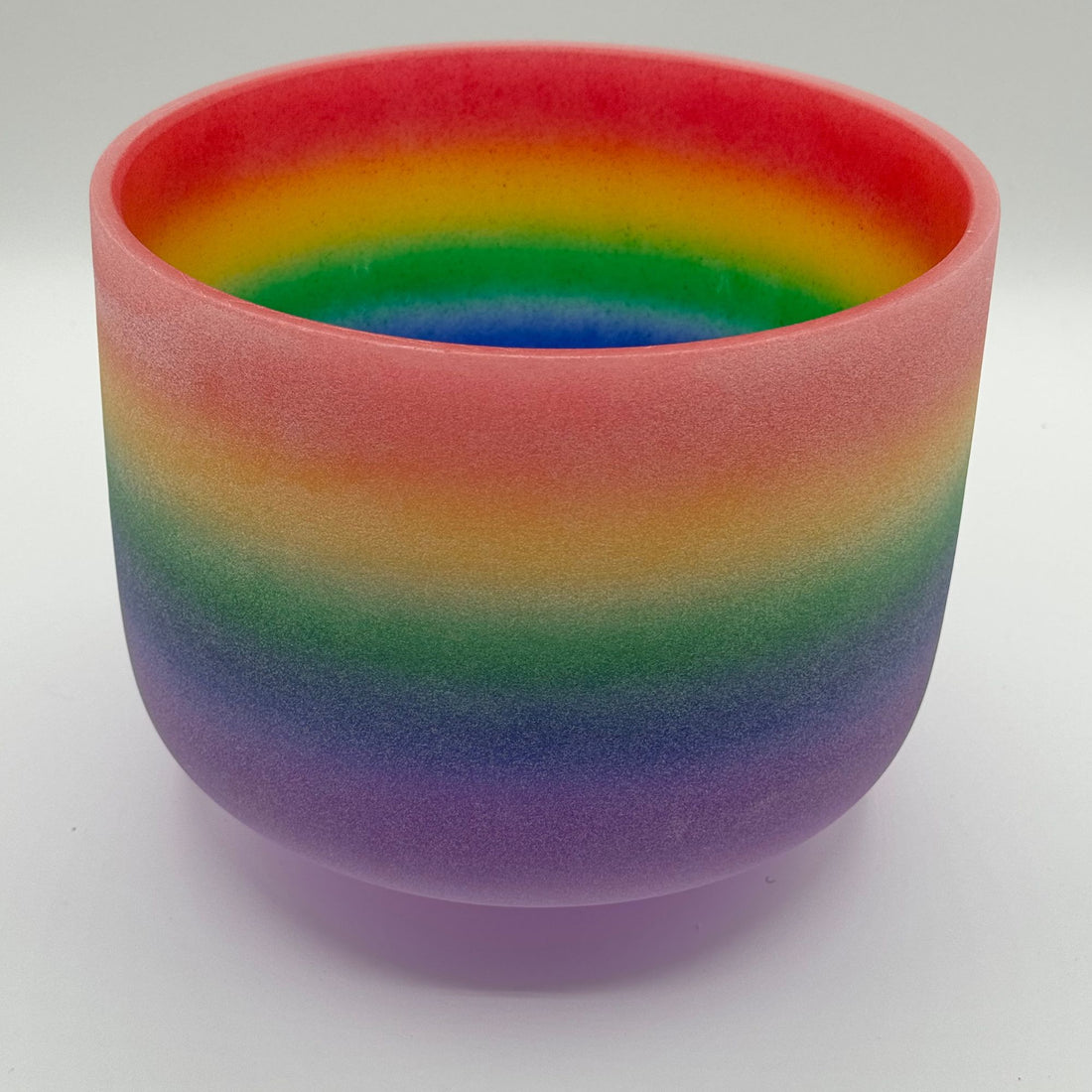 Rainbow Gemstone Quartz Crystal Singing Bowl designed by Dr. Paul Hubbert for Sound Healing Chakra Balance