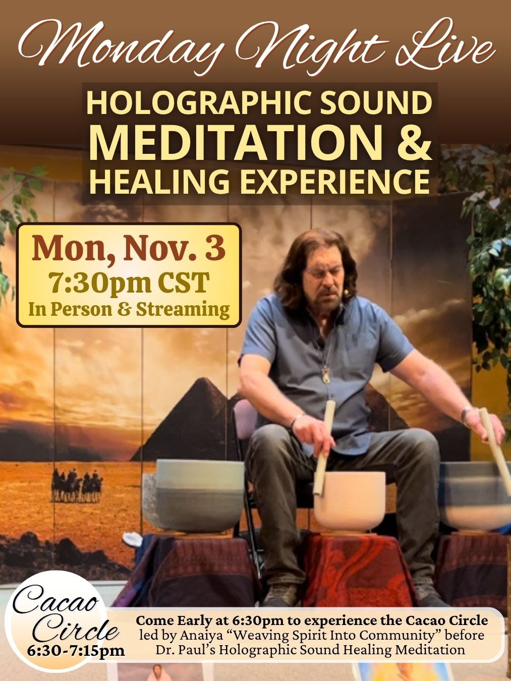 November 3, 2025 - MONDAY NIGHT LIVE! Meditation