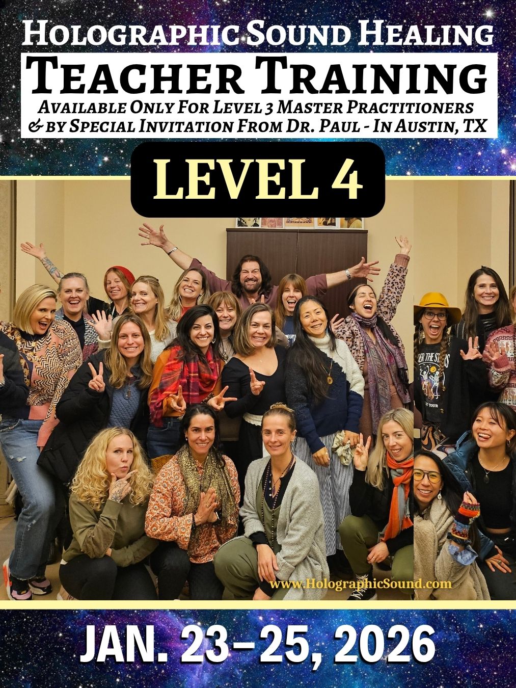 January 23-25, 2026 - HOLOGRAPHIC SOUND HEALING Teacher Certification Training - Austin, TX