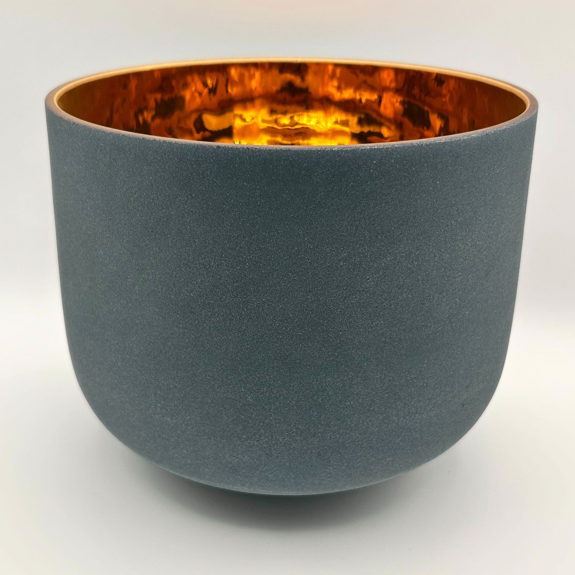 Premium 24kt GOLD + Sapphire Alchemical Fusion Gemstone Quartz Crystal Singing Bowl designed by Dr. Paul Hubbert for Sound Healing