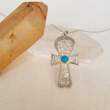 Ankh Turquoise Pendant