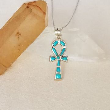 Ankh Turquoise Pendant