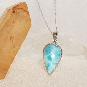 Larimar Tear Drop Pendant