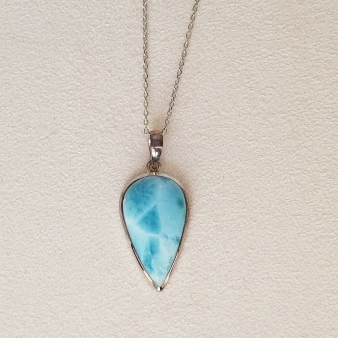 Larimar Tear Drop Pendant