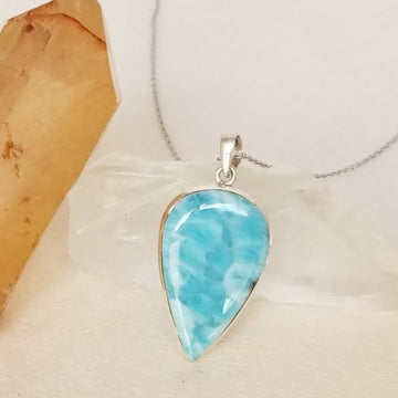 Larimar Tear Drop Pendant