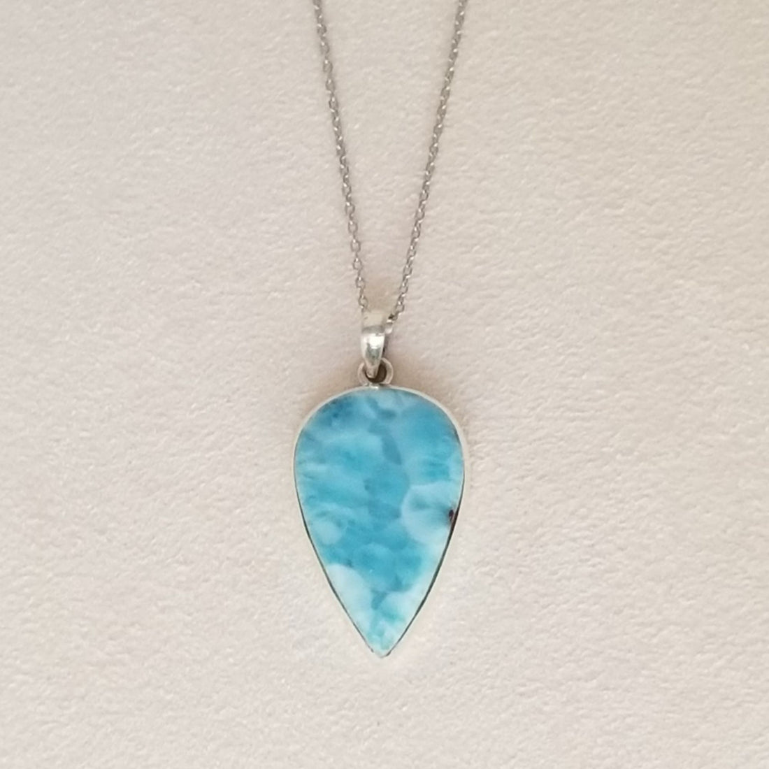 Larimar Tear Drop Pendant