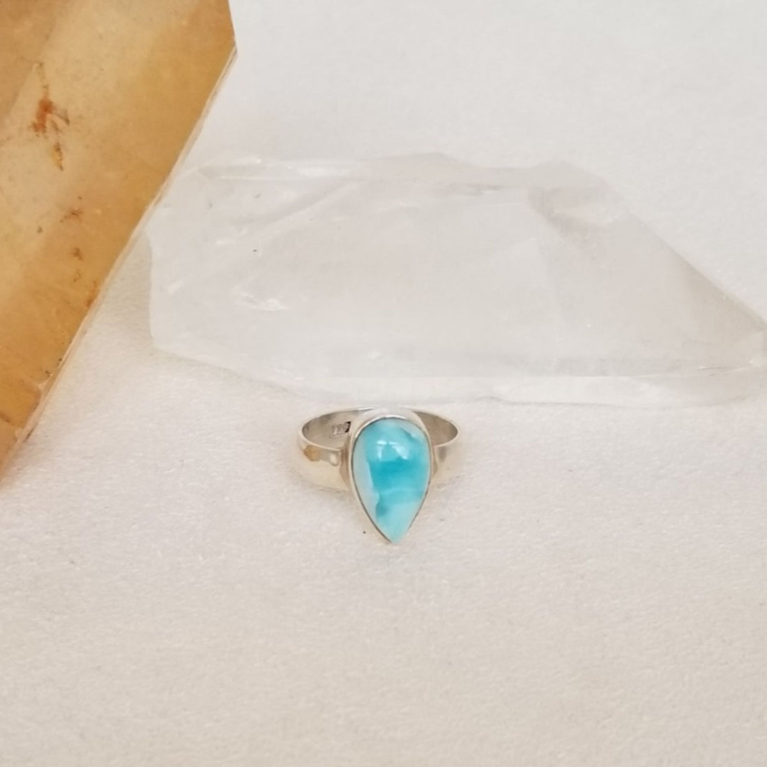 Larimar Pear Ring